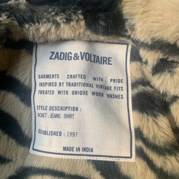 Zadig & Voltaire Luka Leather Fur Lined Jacket XS NWT - Picture 12 of 14